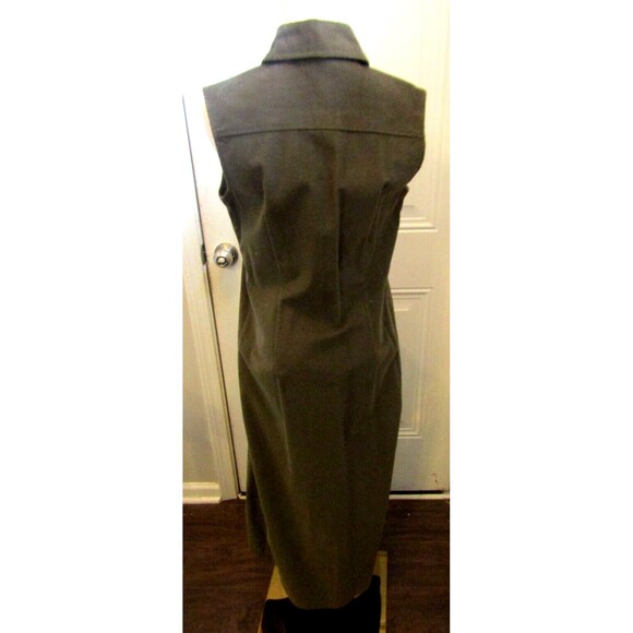 Harve Benard Maxi Shirt Dress Vintage Corduroy Button Front Floral Embroidered 4 - Picture 5 of 8